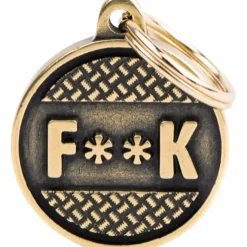 My Family Hundetegn Cirkel Stor F**k Guld