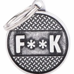 My Family Hundetegn Cirkel Stor F**k Sølv