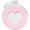 My Family Hundetegn Klassisk Cirkel med Hjerte Pink