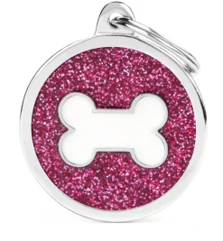 My Family Hundetegn Shine Cirkel med ben Stor Hvid og Pink