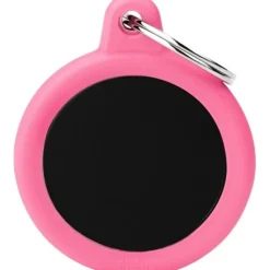 My Family Hundetegn Soft Silent Strong sort og pink cirkel stor