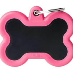 My Family Hundetegn Soft Silent Strong sort og pink kødben stor