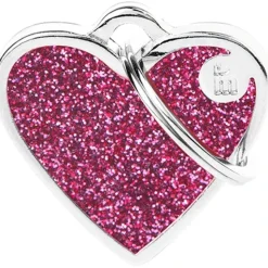 My Family Shine hjerte hundetegn pink lille