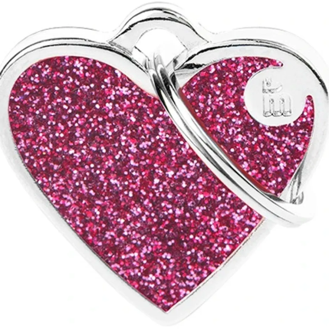My Family Shine hjerte hundetegn pink lille