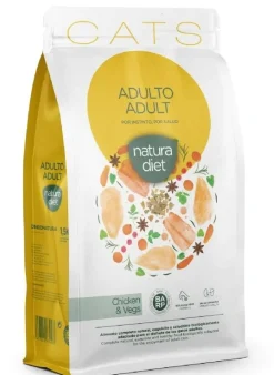 Natura Diet Kattefoder Adult Kylling 1,5 kg - afbalanceret tørfoder til voksne katte