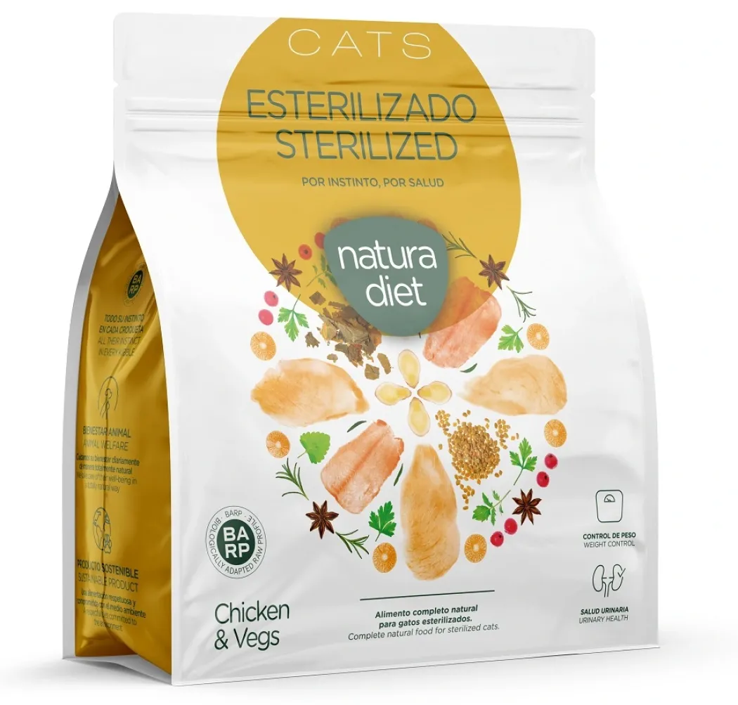Natura Diet Kattefoder Adult Sterilised Kylling 400 g - til kastrerede katte