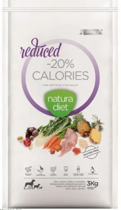 Natura Diet Reduced -20% kalorier hundefoder 3 kg - tørfoder til overvægtige hunde