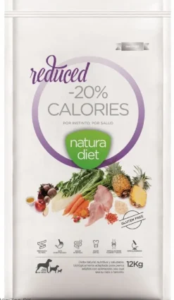 Natura Diet Reduced -20% kalorier hundefoder 12 kg - tørfoder til vægttab hos hunde