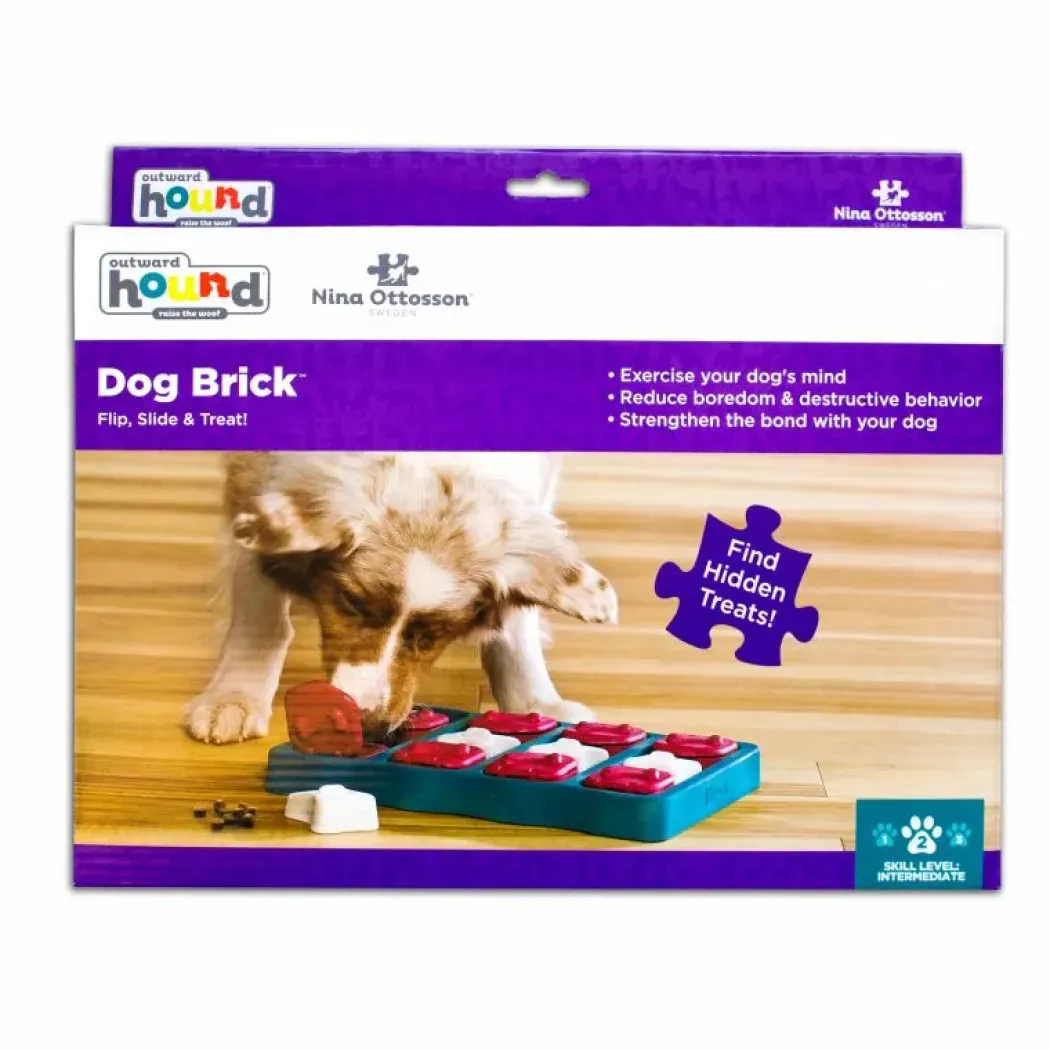 Nina Ottosson Brick Niveau 2 Turkis - sjovt hundespil