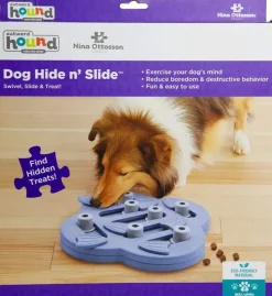 Nina Ottosson HideSlide Niveau 2 Lila - sjovt aktivitetslegetøj til hunde