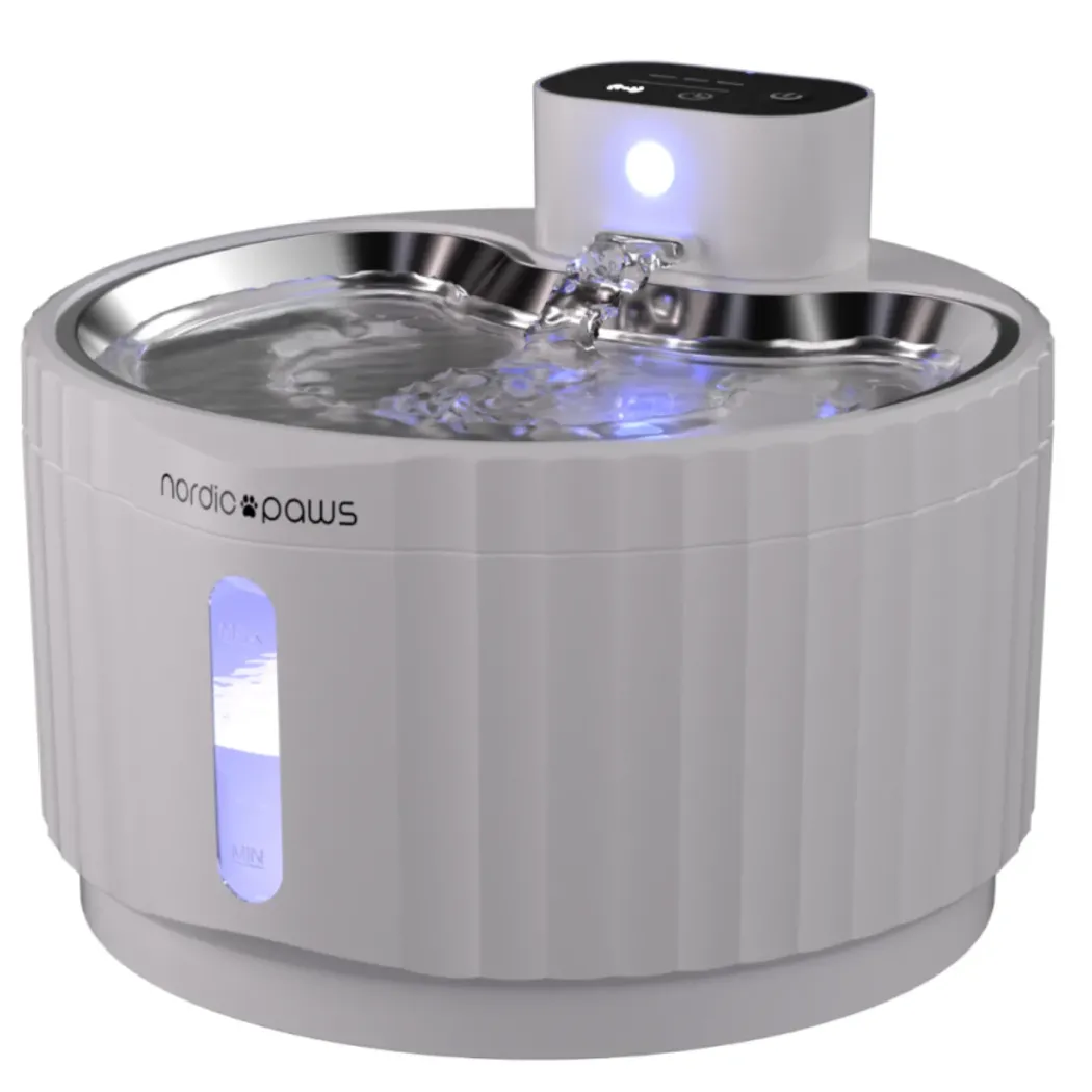 Nordic Paws Glacia trådløs vandfontæne hvid 2,8 L