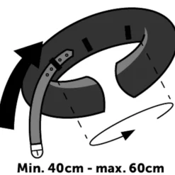 Oppustelig halskrave L 40-60 cm