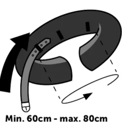 Oppustelig halskrave XL 60-80 cm