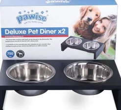 Pawise Deluxe Diner dobbeltskål 2x750 ml