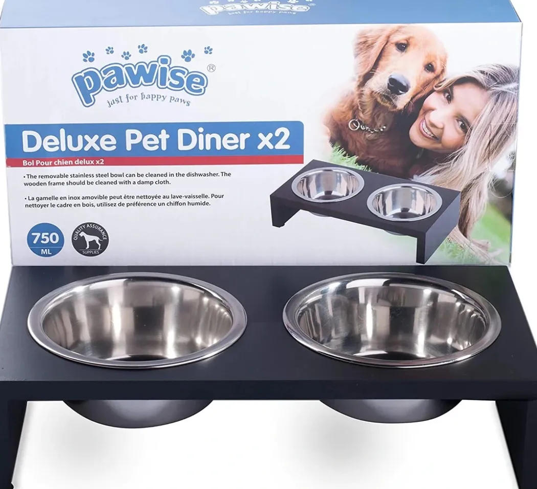 Pawise Deluxe Diner dobbeltskål 2x750 ml