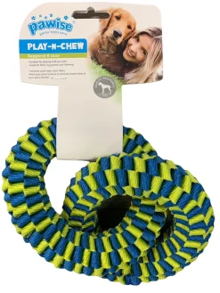Pawise Flettet 2 Ringe 15 cm - hundelegetøj