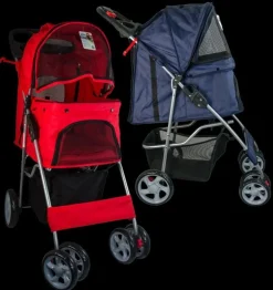 PAWISE Hunde klapvogn med 4 hjul Rød