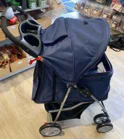 PAWISE Hunde klapvogn med 4 hjul Blå