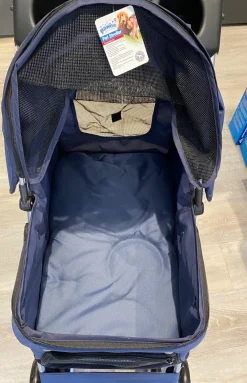 PAWISE Hunde klapvogn med 4 hjul Blå
