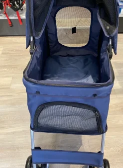 PAWISE Hunde klapvogn med 4 hjul Blå
