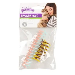 PAWISE Spiral kattelegetøj 4 stk - sjov leg til katte