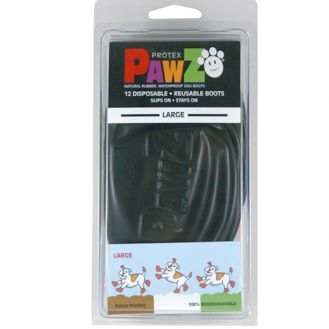 Pawz hundesko Large 10,2 cm sort