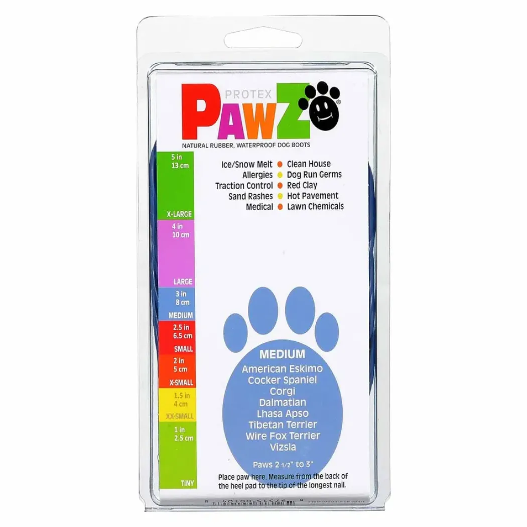 Pawz hundesko Medium 7,6 cm blå