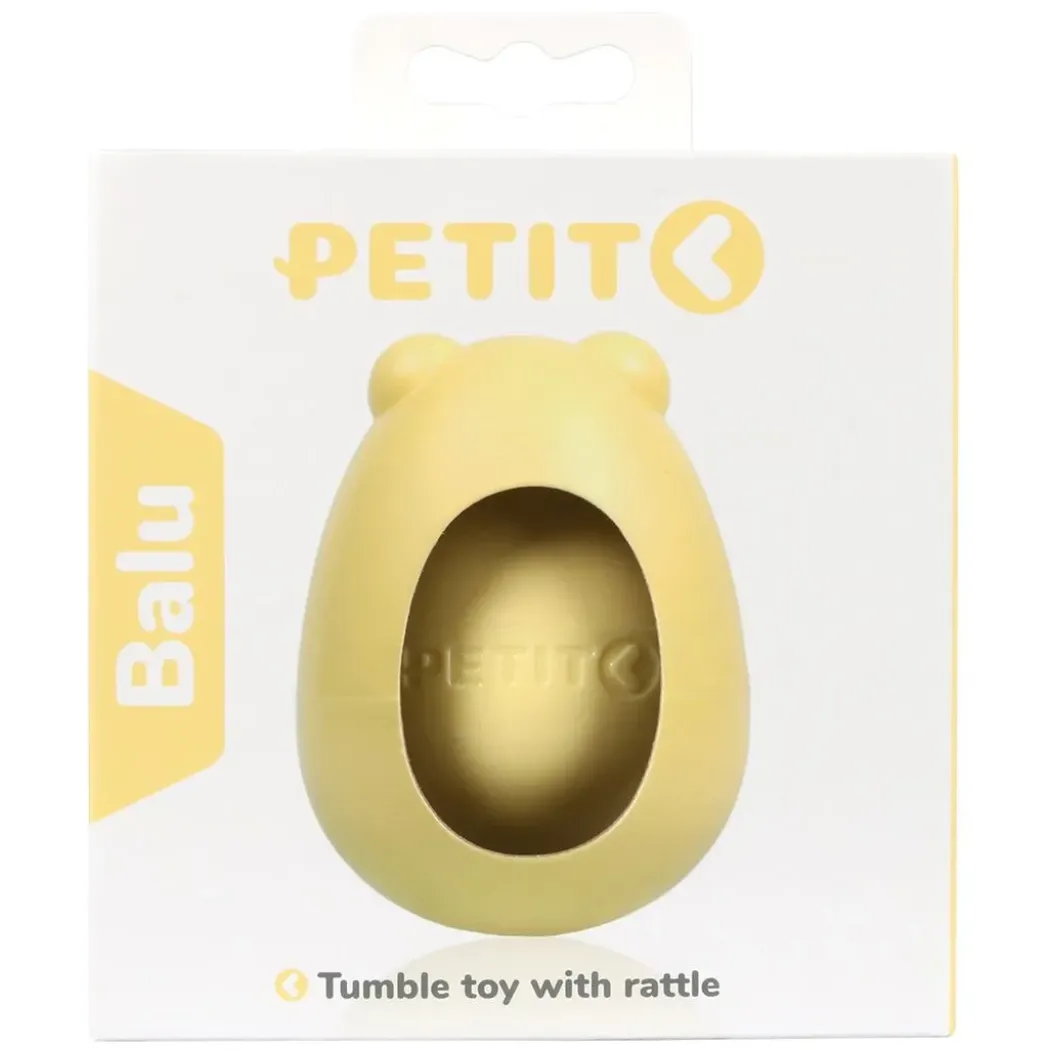 PETIT Hvalpelegetøj BALU Yellow 8x6x6 cm - nuttet bamse til små hvalpe