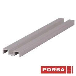 Porsa sølv aluminiums underskinne 50 cm.
