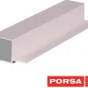 Porsa sølv aluprofil firkantet med flig 70 cm.