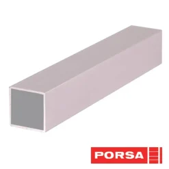 Porsa sølv aluprofil firkantet 105 cm.