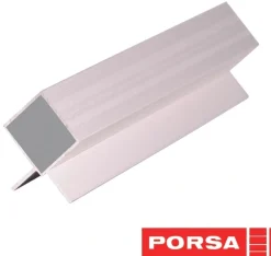 Porsa sølv aluprofil med dobbelt vinkelflig 75 cm.
