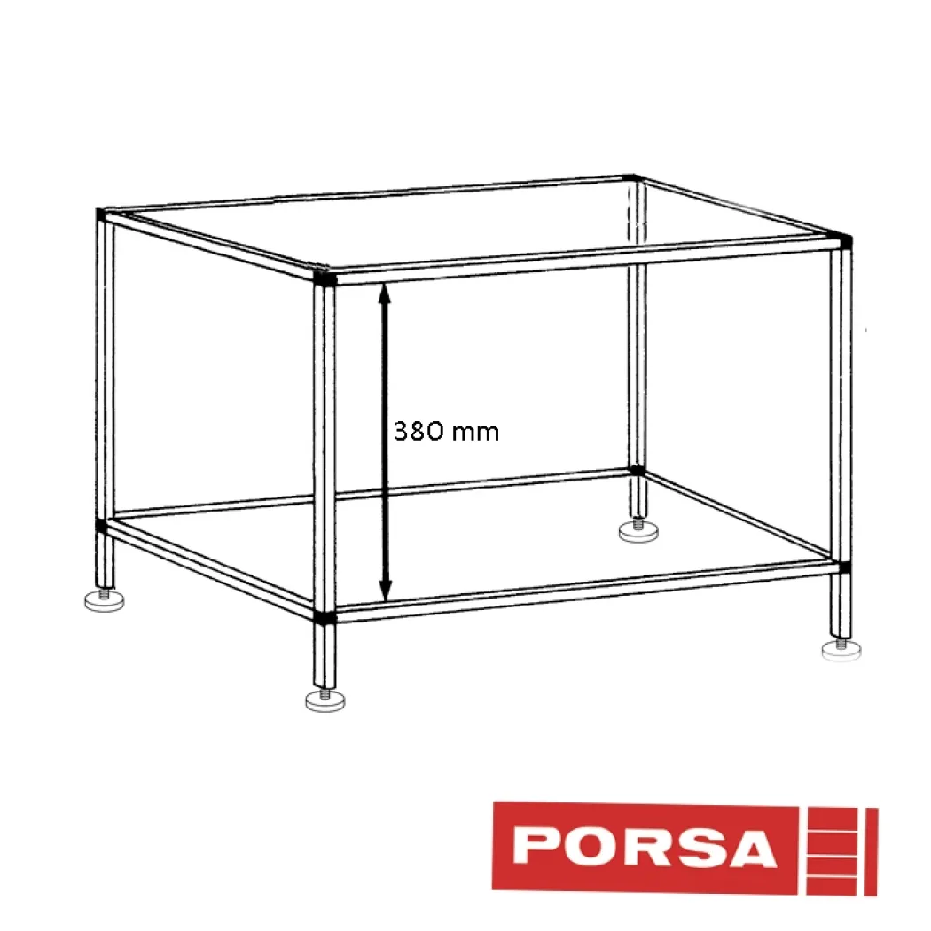 Porsa sølvfarvet akvariebord 31 liter