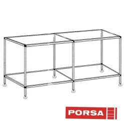 Porsa sort akvariebord 400 liter