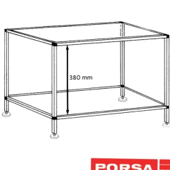 Porsa sort akvariebord 39 liter