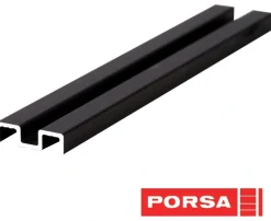 Porsa sort aluminiums underskinne 70 cm