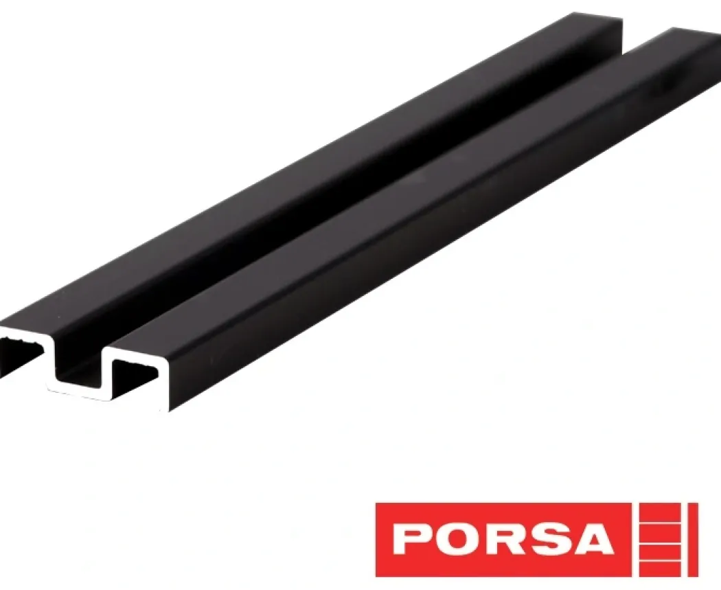 Porsa sort aluminiums underskinne 60 cm.