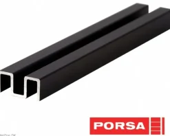 Porsa sort alu overskinne 90 cm.
