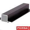 Porsa sort aluprofil med dobbelt flig 120 cm.