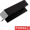 Porsa sort aluprofil med dobbelt vinkelflig 100 cm.