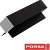 Porsa sort aluprofil med dobbelt vinkelflig 30 cm.