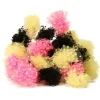 Puffet Tøjbold Mix farve 6 cm