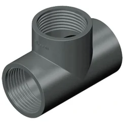 Pvc gevind tee 90 grader med 3 stk. 1/2 tomme gevind