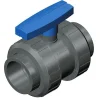 PVC kuglehane med dobbelt union 40 mm