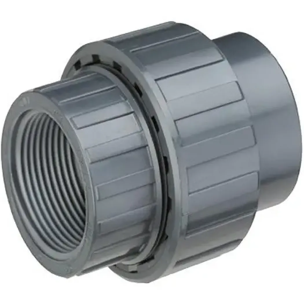 PVC Union med gevind i begge ender 75 mm (21/2 tomme)