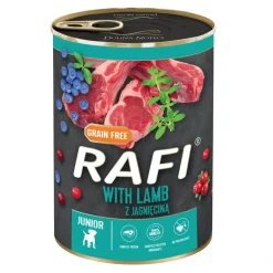 Rafi vådfoder hvalp lammekød med blåbær og tranebær 400 g