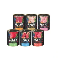 Rafi vådfoder hvalp lammekød med blåbær og tranebær 400 g