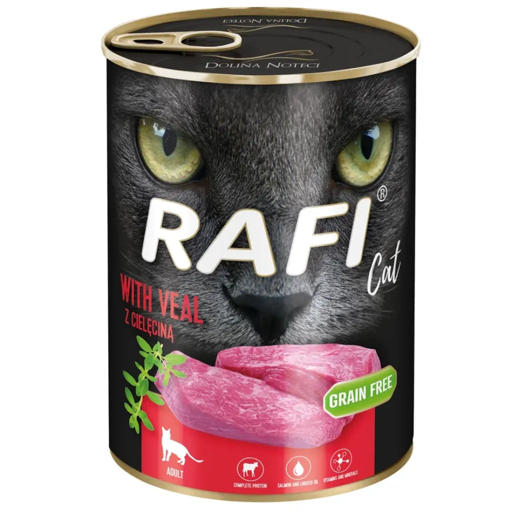 RAFI Vådfoder til Katte Paté med Kalv 400 g