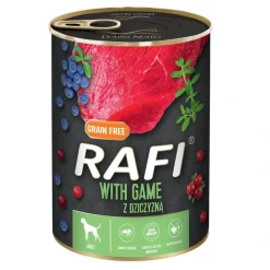 Rafi vådhundefoder vildtkød med blåbær og tranebær 400 g