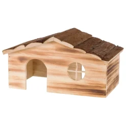 Ragna hus i brændt træ 20 cm
